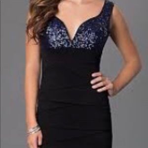 ❤️Fitted Bodycon Blue Sequins Mini dress